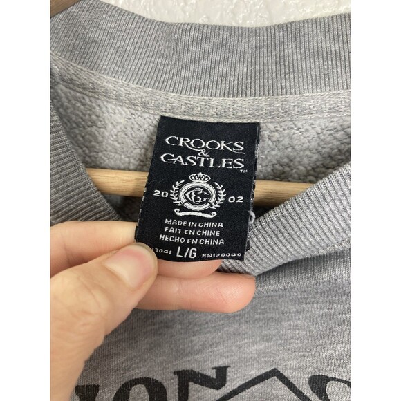 Crooks & Castles Sweatshirt Mens Large Union Craft Crewneck Pullover Graphic - Picture 12 of 14